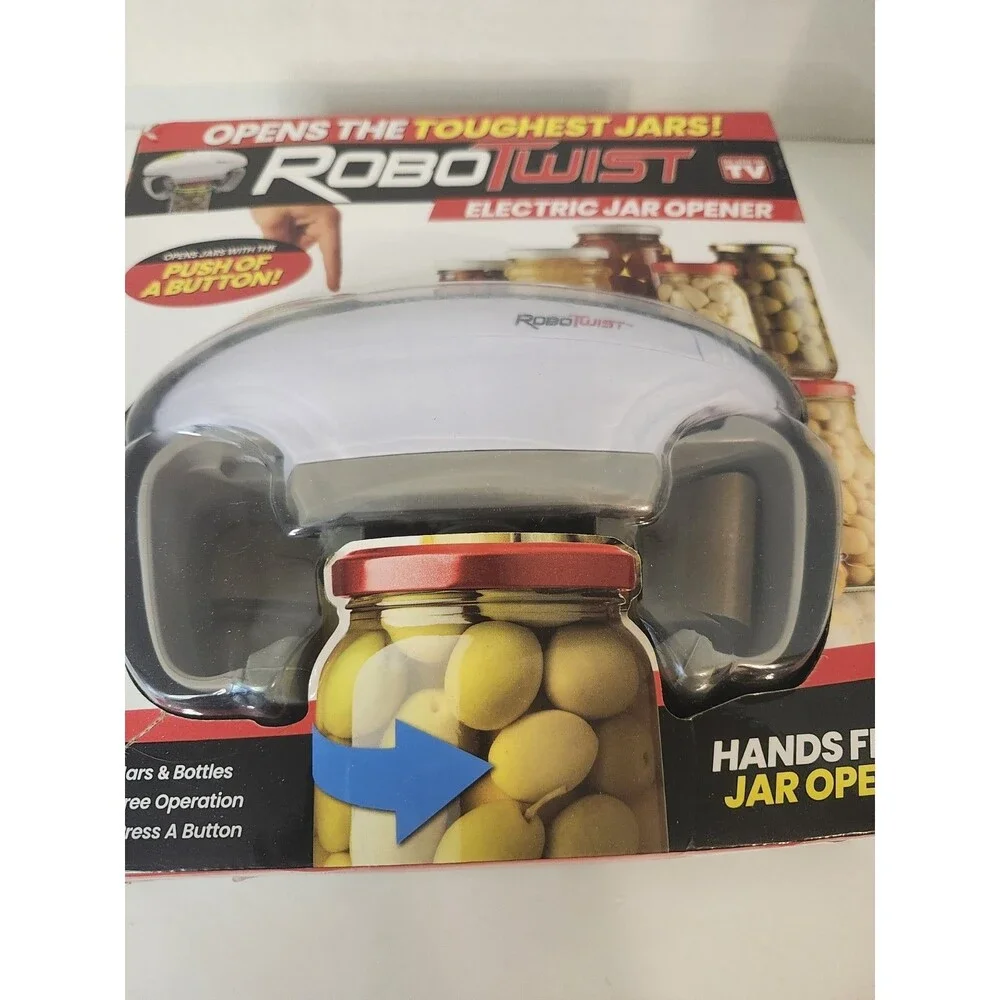 Emson Robo Twist 1014 Electric Hands Free Jar Opener White New in Box